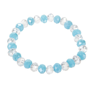 Pulsera Con Rondel Opaco Agua