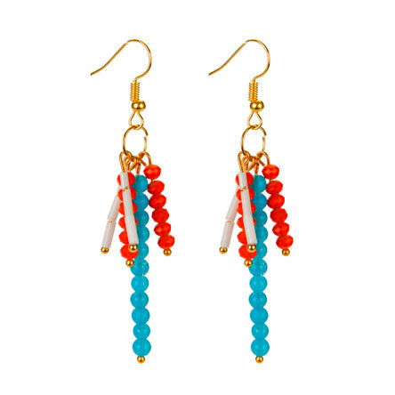 Aretes Largos Tres Colores