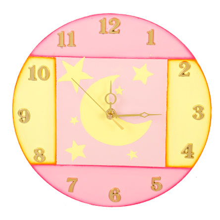 Reloj Luna-Estrellas Rosa Baby