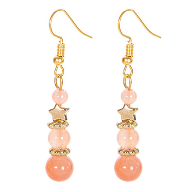 Fantasías Miguel Clave:CJ31 Aretes Coral-Oro