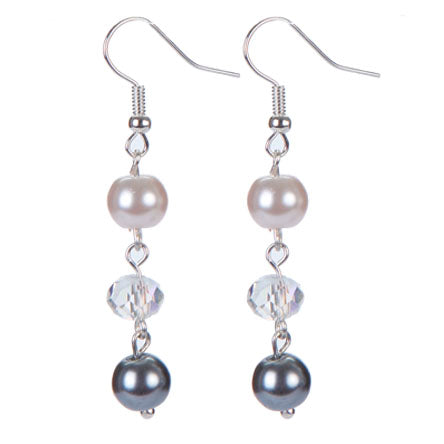 Aretes Largos Con Perlas