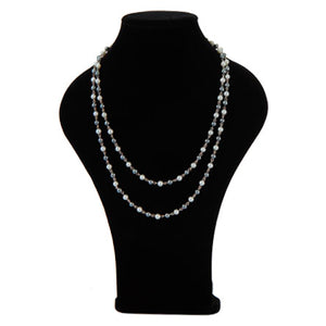 Collar Doble De Perlas Con Engarces