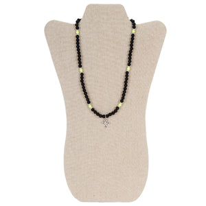 Collar Con Cruz Negro/Amarillo