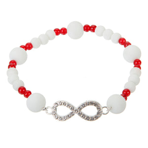 Pulsera Con Dije Infinito Y Cuenta Caucho