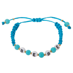 Pulsera Tejida Con Cuentas De Letras