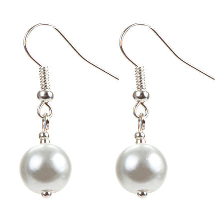 Aretes Con Perla Blanca