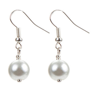 Aretes Con Perla Blanca