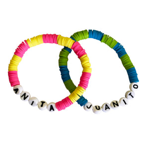 Pulseras Pareja Con Cuentas Heishi