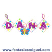 Fantasías Miguel Clave:EA324 Letrero Para Fiesta Infantil Dana