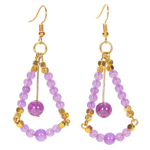 Aretes Xv Años Morado