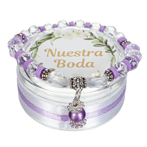 Recuerdo Pulsera Boda Lila