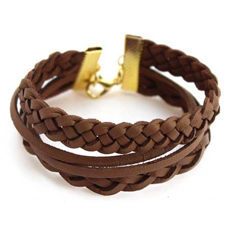 Pulsera Tejida Café