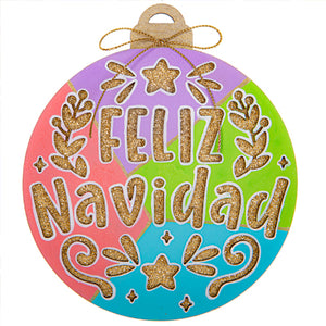 Esfera Calada Estrella Feliz Navidad