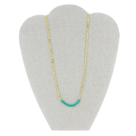 Collar De Cadena Con Cuenta Jade