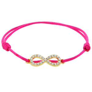 Pulsera De Cordón Con Dije Infinito