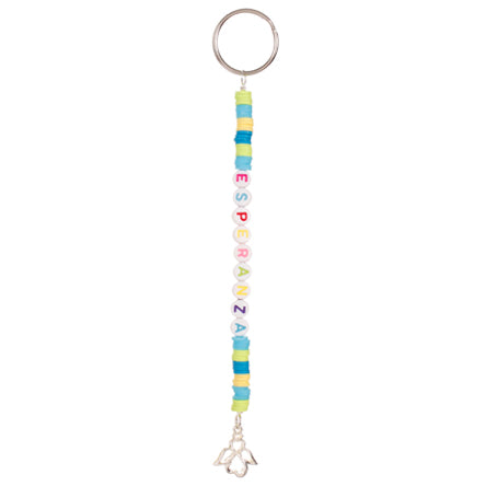 Llavero Esperanza Con Cuenta Plastica Redonda