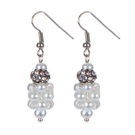 Aretes Perlas-Cristal