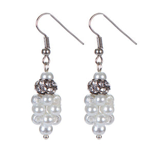 Aretes Perlas-Cristal