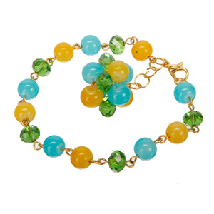 Pulsera Engarzada Con Enjambre De Colores