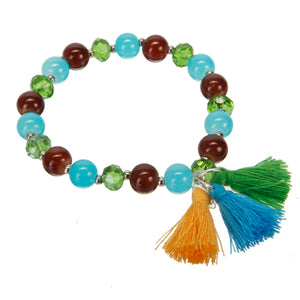 Pulsera Multicolor Con Borlas