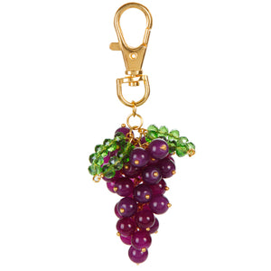 Llavero Con Uvas De Cuenta Redonda