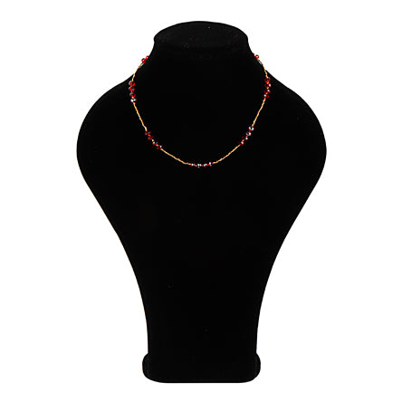 Collar Cristal Rojo/Oro