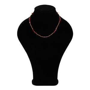 Collar Cristal Rojo/Oro