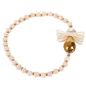Pulsera Con Rondeles Marfil Ángel