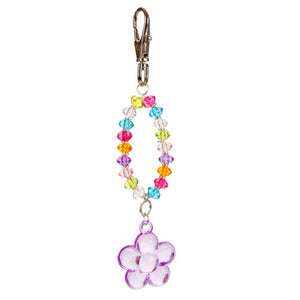 Colgante Para Llavero Con Cuentas Acrilícas Multicolor
