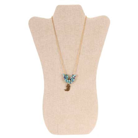 Collar De Cadena Con Cuentas Rodel Y Dije De Sirena