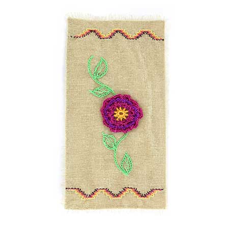 Carpeta Con Grecas Y Flor