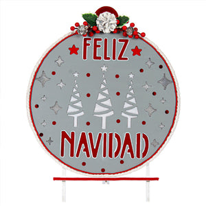 Esfera Gris Navidad