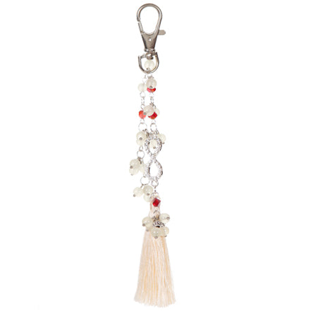 Colgante Para Bolsa Con Cuenta Redonda Y Dije Infinito