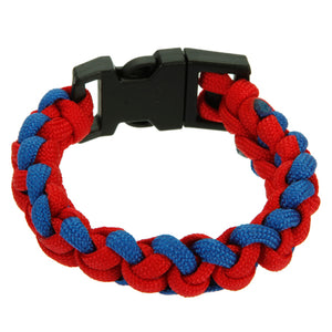 Pulsera De Cordón Paracaídas Rojo Y Azul