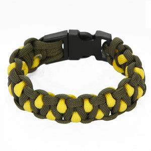 Pulsera De Cordón Paracaídas Verde/Amarillo