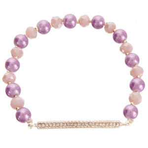 Pulsera Con Barra  Lila