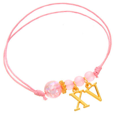 Fantasías Miguel Clave:IP2078 Pulsera Rosa Letras Xv