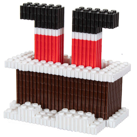 Figura Chimenea Con Santa Block 3d