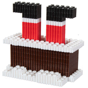 Figura Chimenea Con Santa Block 3d