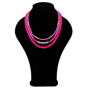 Collar Cuentas Heishi Rosa-Fiusha