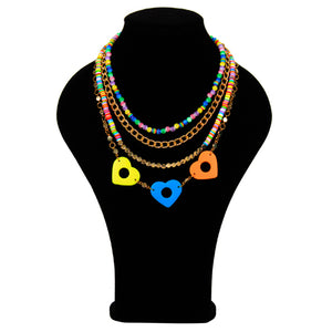 Collar De Colores Con Corazones