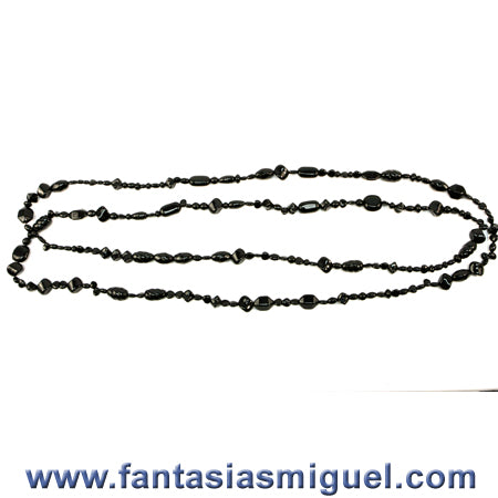 Collar Negro De Cuentas Surtidas