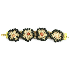Brazalete Flores Tejidas