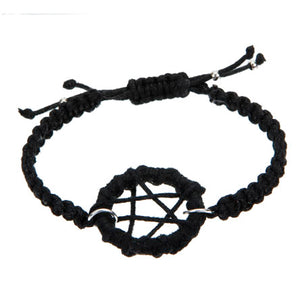 Pulsera Tejida Con Cordón Negro