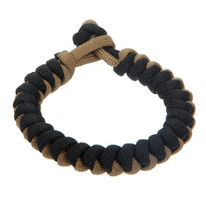 Pulsera Negro/Café De Cordón Paracaídas