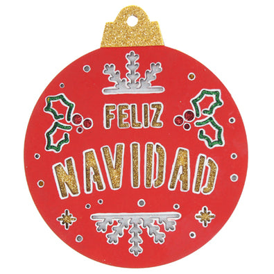 Fantasías Miguel Clave:JD208 Esfera Feliz Navidad Roja