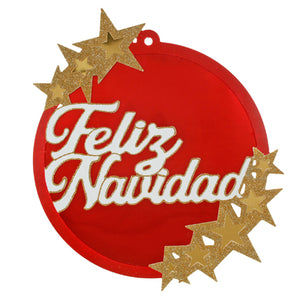 Esfera Feliz Navidad Estrellas