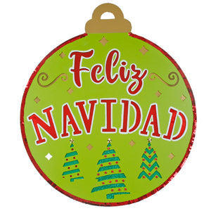 Esfera Feliz Navidad Verde