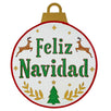 Fantasías Miguel Clave:JD293 Esfera Feliz Navidad Blanco/Rojo