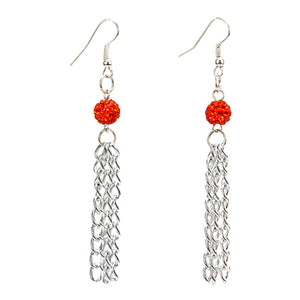 Aretes De Cuentas Redondas Con Piedras